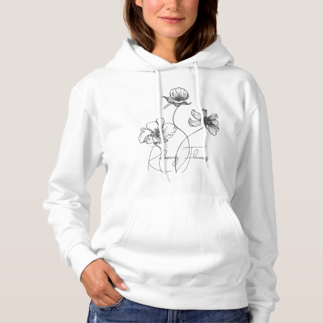 Entspannende Blume Hoodie (Vorderseite)