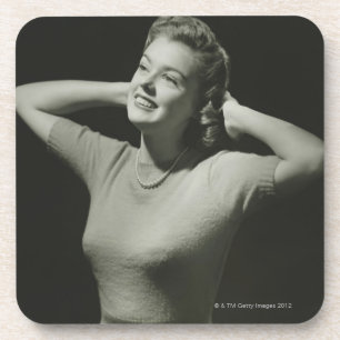 Entspannende Frau Untersetzer