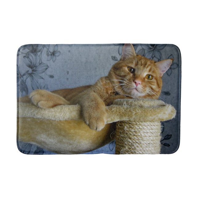 Entspannende Katze Badematte (Vorderseite)
