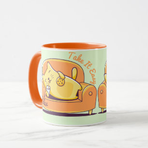 Entspannende Katze Tasse