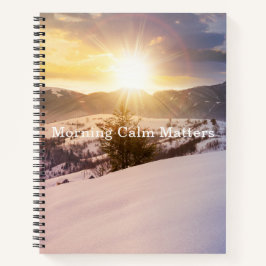 Entspannende Morgen, strahlende Anfänge Winter Zen Notizbuch