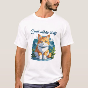 Entspannende Vibes Only Süße Entspannte Hundekunst T-Shirt