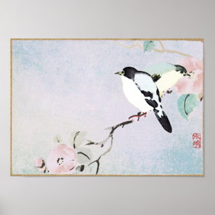 Entspannende Vögel ~ Druckt japanische Wellness-Ce Poster