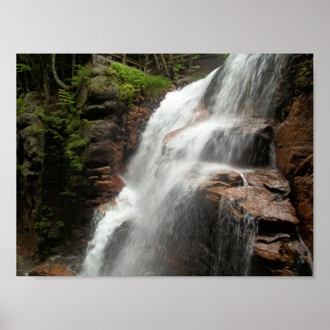 Entspannende Wasserfall Naturfotografie Poster (Vorne)