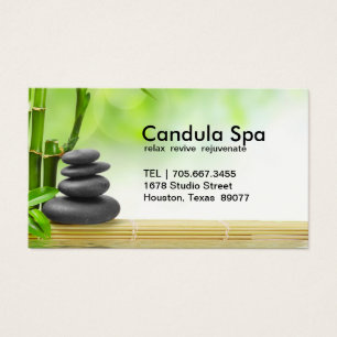 Entspannende Wellness-Center-Visitenkarte