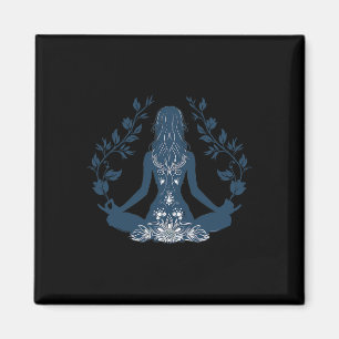 Entspannende Yoga-Position Magnet