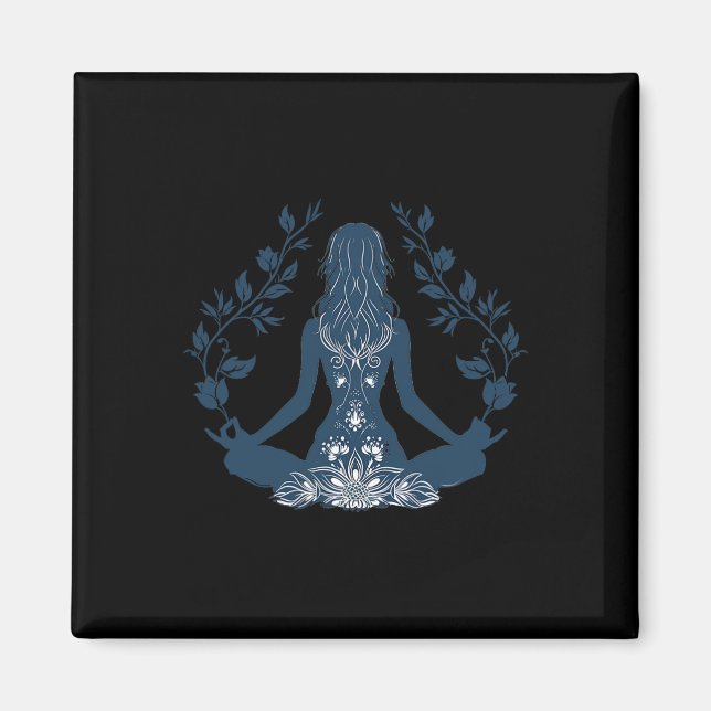 Entspannende Yoga-Position  Magnet (Vorne)