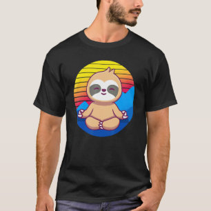 Entspannender Faultier Fauler Yoga-Meditations-Sch T-Shirt