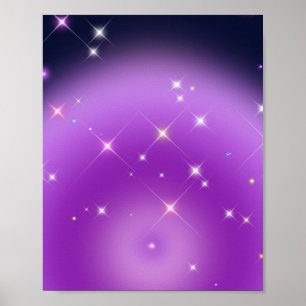 Entspannender Gradient Lila Aura Poster