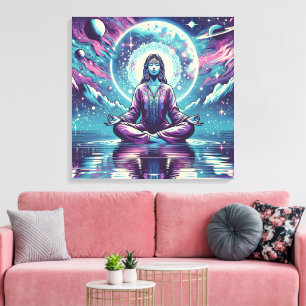 Entspannender Meditationsraum und Reflektion Leinwanddruck