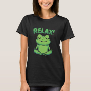 Entspannender meditierender Frosch Kröte lustiger T-Shirt