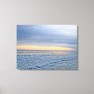 Entspannender Sonnenuntergang am Meer Leinwanddruck