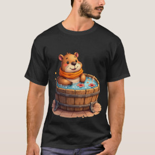 Entspannendes Capybara-Warmwasserbecken-Relaxation T-Shirt