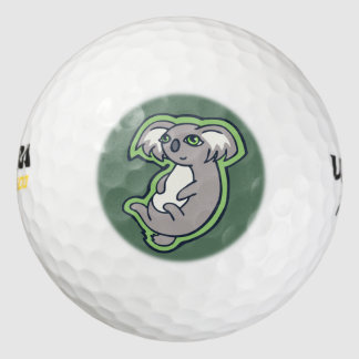 Entspannendes Lächeln Gray Koala Green Zeichnend D Golfball
