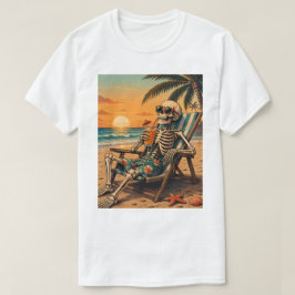 Entspannendes Skeleton Beach T-Shirt | Lustiger So