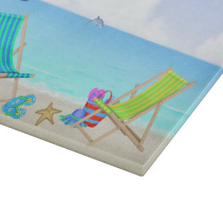Entspannendes Strand-Glasschneiden-Brett (11" x8") Schneidebrett