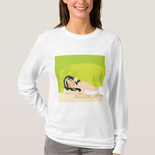 Entspannendes Zen-Spa-Frau Tropisches Wohlbefinden T-Shirt
