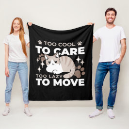 Entspannte & lazy Vibes für Cat Lovers Design Fleecedecke