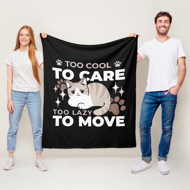 Entspannte & lazy Vibes für Cat Lovers Design Fleecedecke (Beispiel)