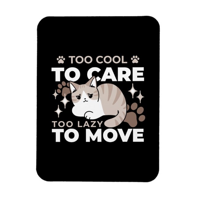 Entspannte & lazy Vibes für Cat Lovers Design Magnet (Vertikal)