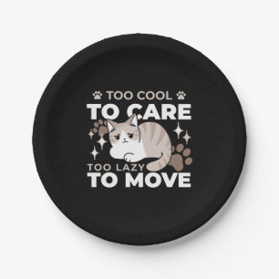Entspannte & lazy Vibes für Cat Lovers Design Pappteller