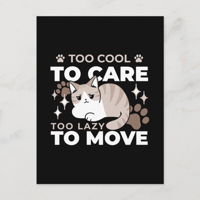 Entspannte & lazy Vibes für Cat Lovers Design Postkarte (Vorderseite)