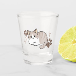Entspannte & lazy Vibes für Cat Lovers Design Schnapsglas