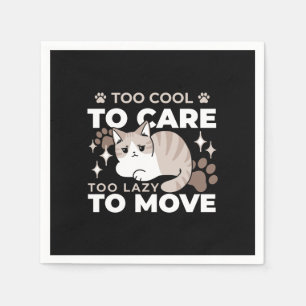 Entspannte & lazy Vibes für Cat Lovers Design Serviette