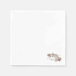 Entspannte & lazy Vibes für Cat Lovers Design Serviette