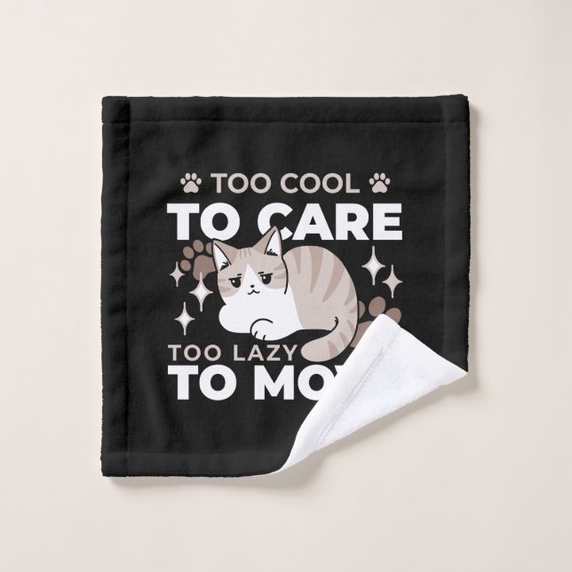 Entspannte & lazy Vibes für Cat Lovers Design Waschlappen (Waschlappen)