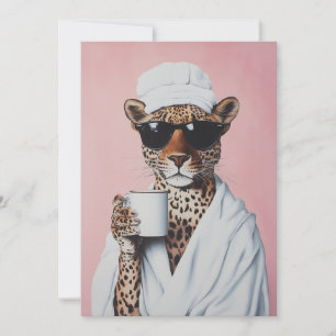 Entspannte Leopard Morning Vibes Einladung