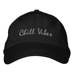 Entspannte Vibes Minimalistische Schwarze Bestickt Bestickte Baseballkappe