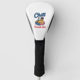 Entspannter 4. Juli Patriotischer Enten T-Shirt De Golf Headcover