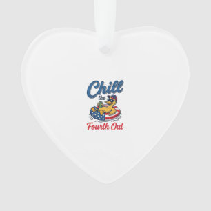 Entspannter 4. Juli Patriotischer Enten T-Shirt De Ornament