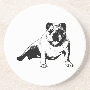 Entspannter Bulldogge-Untersetzer Getränkeuntersetzer