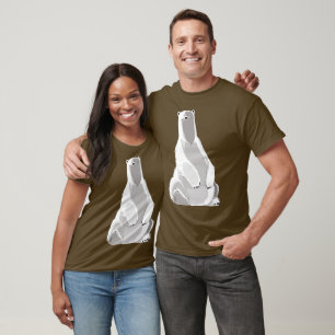 Entspannter Eisbär - Minimalistische Kunst T-Shirt