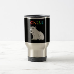 Entspannter Eisbär Tierliebhaber Reisebecher