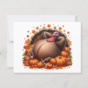 Entspannter Erntedank Türkei Lounging Postkarte