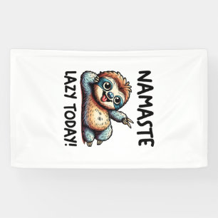 Entspannter Faultier Namaste Lazy Vibes Banner