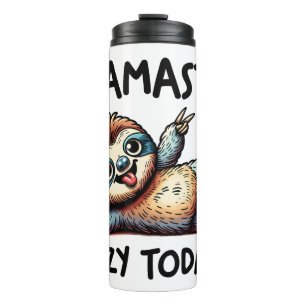 Entspannter Faultier Namaste Lazy Vibes Thermosbecher