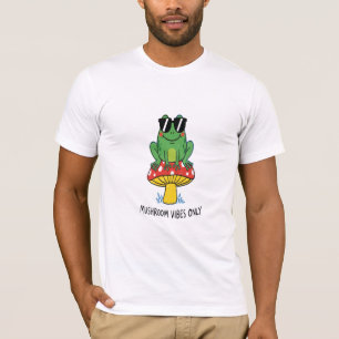 Entspannter Frosch auf Pilz mit Sonnenbrille – Lus T-Shirt