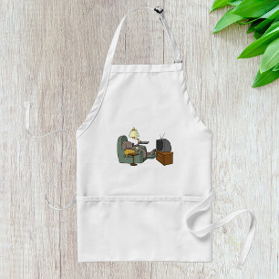 Entspannter Hund Fernsehen Schürze