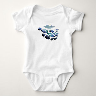 Entspannter Polar-Bär Baby Strampler