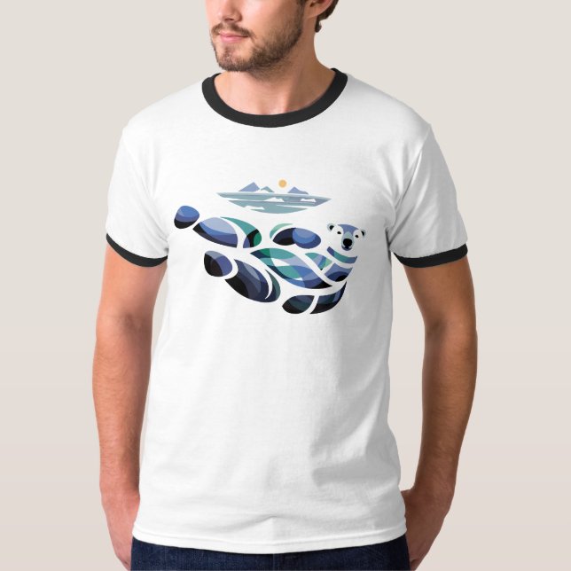 Entspannter Polar-Bär T-Shirt (Vorderseite)