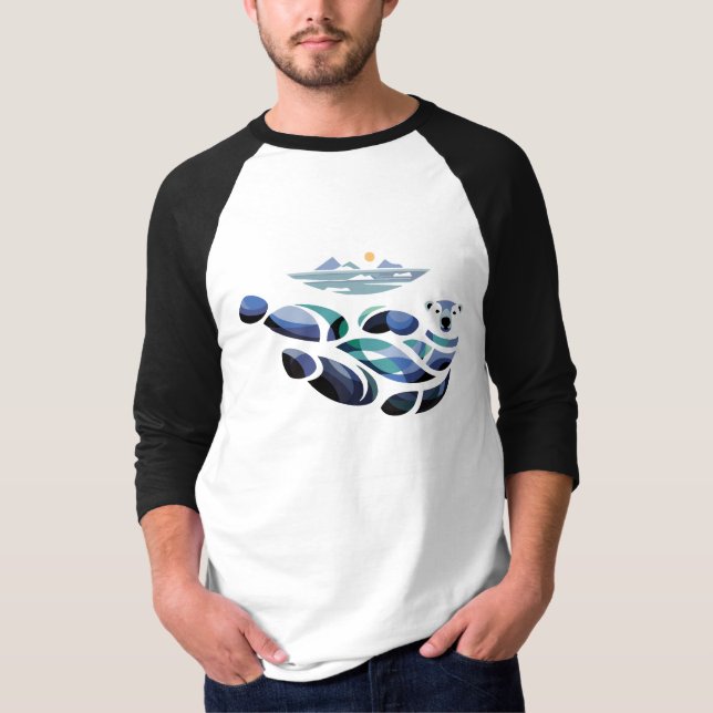 Entspannter Polar-Bär T-Shirt (Vorderseite)