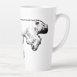 Entspannter Spinone-Tusche-Kunst-Kaffeebecher Milchtasse