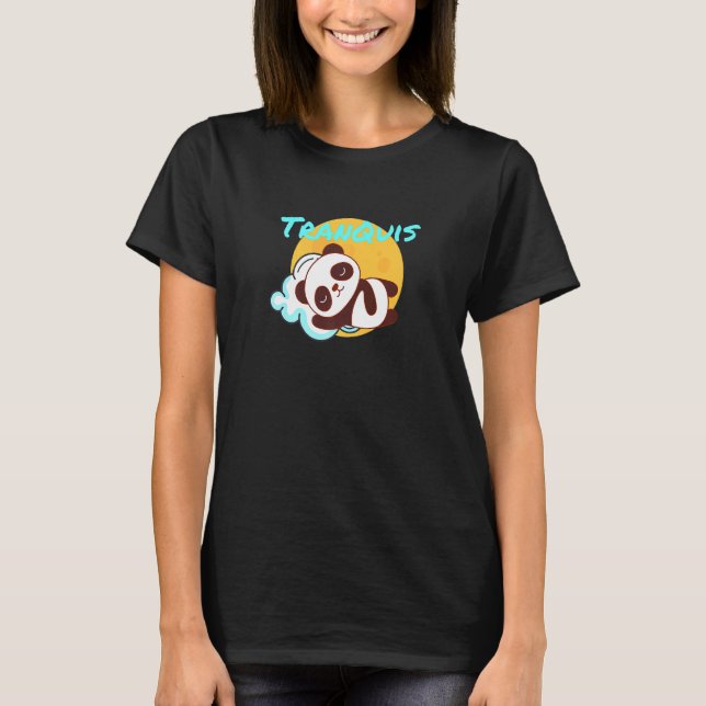 Entspannter Tranquis Oder Tranquilo Panda Bär T-Shirt (Vorderseite)
