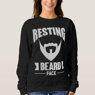 Entspanntes Bartgesicht für bärtige Männer Zitat-D Sweatshirt