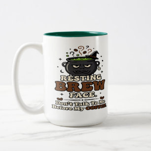 Entspanntes-Brew-Gesicht-Krankenschwester-Tasse Zweifarbige Tasse