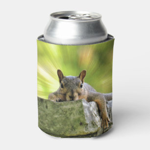 Entspanntes Eichhörnchen Dosenkühler